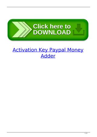 paypal money adder activation code 2019